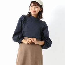 ﾀｲﾌﾟﾗｲﾀｰﾊﾞｲｵ 衿付きﾋﾞｯｸﾞｽﾘｰﾌﾞﾌﾞﾗｳｽ