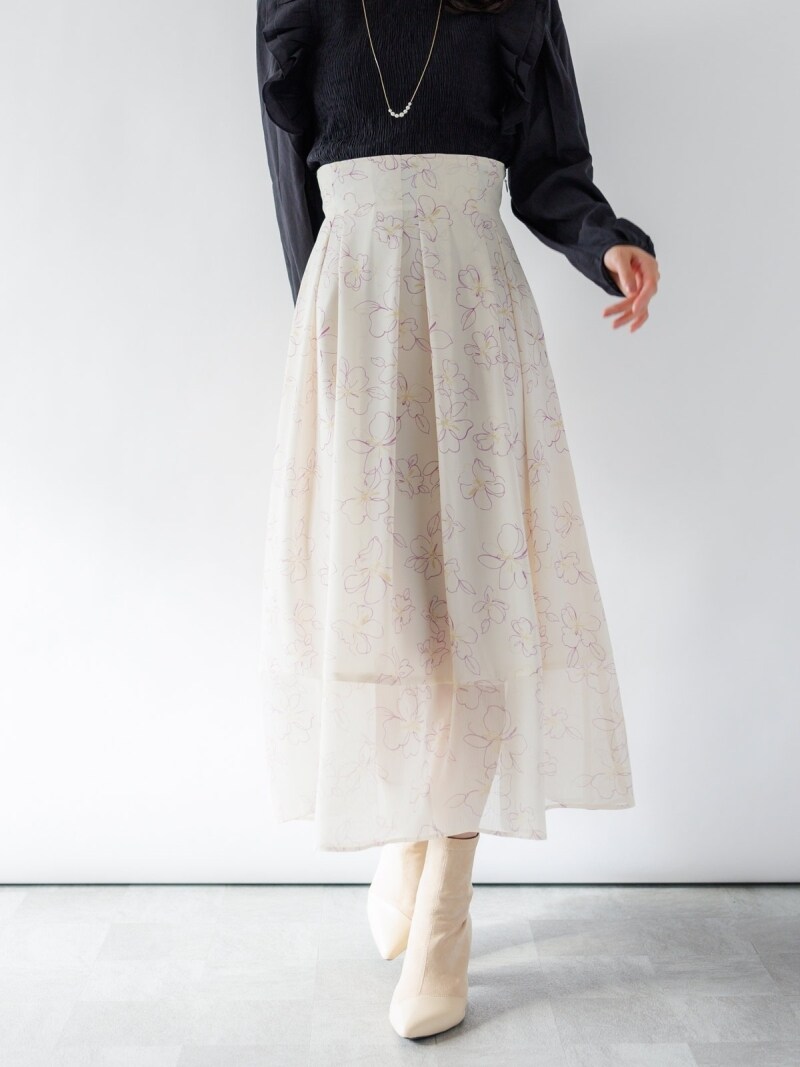 カールパークレーン（Karl Park Lane）/小花プリントタックスカート 花柄プリントタックスカート | カールパークレーン(Karl Park Lane