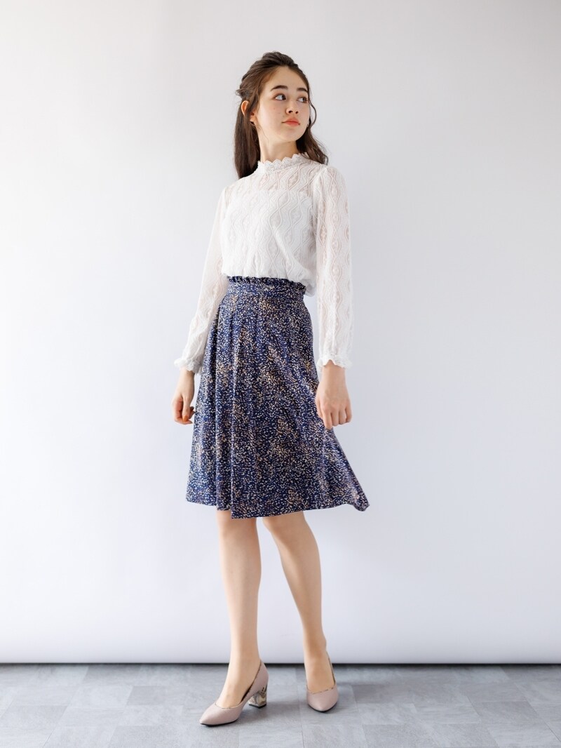 KAREN MILLEN 日本未入荷 バルーン タイル フレア プリント 白黒 bkk14853_cream_xl?pdp.template