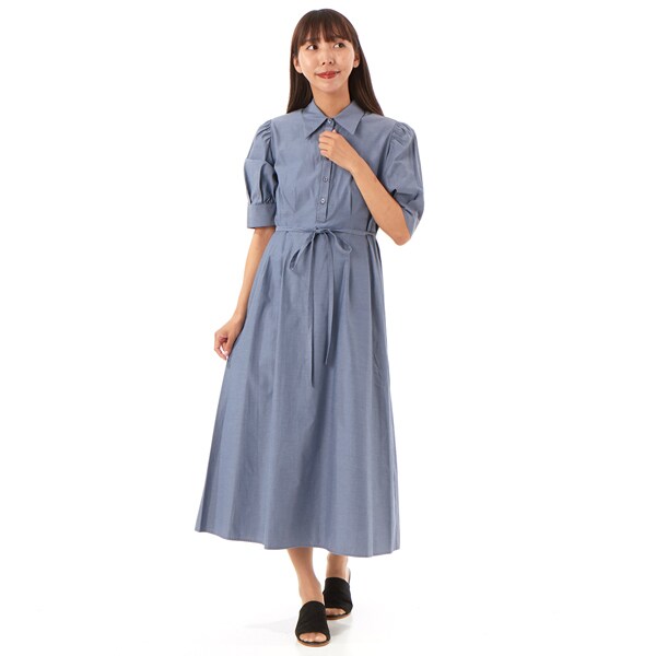 【美品】23区 とろみ  ソフトプレーンテンセルシャツドレスワンピース　ゆったり 洗える】ソフトプレーンテンセル シャツドレス | 23区(23KU