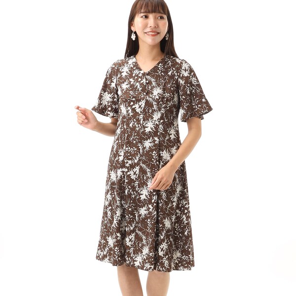 カールパークレーン（Karl Park Lane）/【SSサイズ/低身長向けも展開/洗える】プリントフレアワンピース SSサイズ/低身長向けも展開/洗える】プリントフレアワンピース