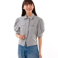 麻混半袖ブルゾン