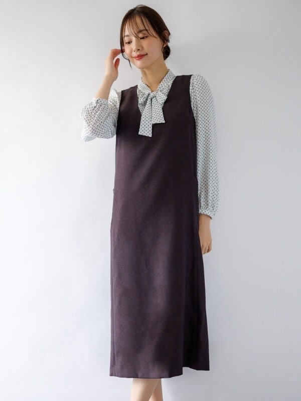 グラシエオックスフォードVネックジャンスカ