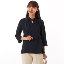 ダブルクロス 立衿チュニックブラウス