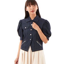 デニム半袖ブルゾン