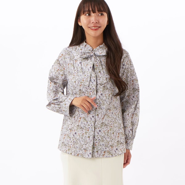 楊柳プリント ボウタイブラウス | カールパークレーン(Karl Park Lane