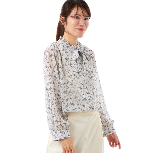 カールパークレーン（Karl Park Lane）/プリントボウタイブラウス 楊柳プリント ボウタイブラウス | カールパークレーン(Karl Park Lane