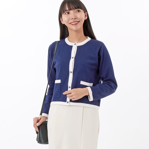 ビジューボタン付きペプラムニットカーデ | セルフィスト(SELFIST