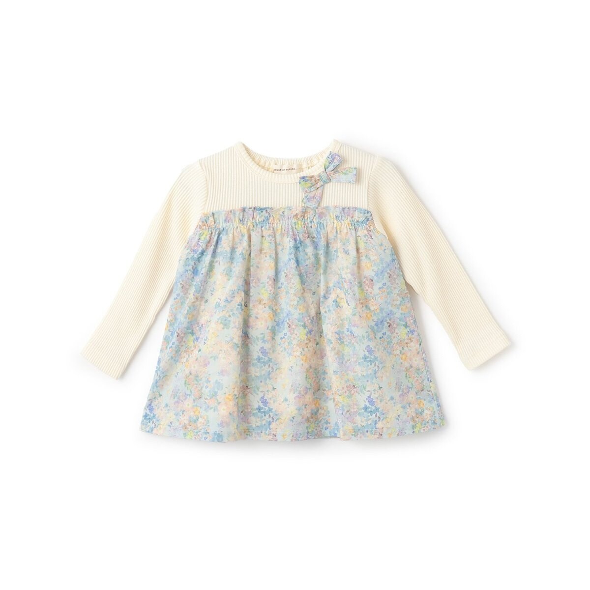 センスオブワンダー　花柄フリル付き長袖トレーナー90cm