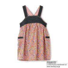 【PEANUTS】デニム切替ジャンパースカート