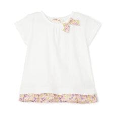 小花柄リボンTシャツ