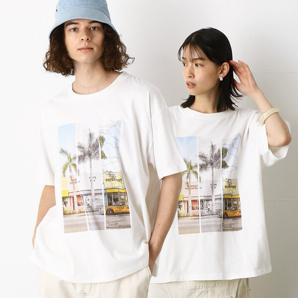 フォトプリント Ｔシャツ | パープル＆イエロー(Purple & Yellow) | 55