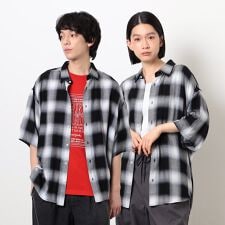 オンブレーチェック半袖シャツ | パープル＆イエロー(Purple & Yellow)