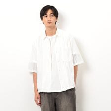ストライプレースシャツ