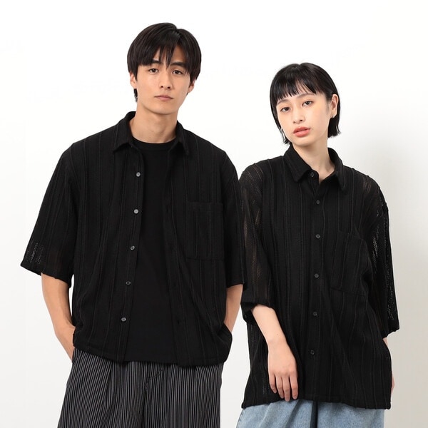 ストライプレースシャツ | パープル＆イエロー(Purple & Yellow