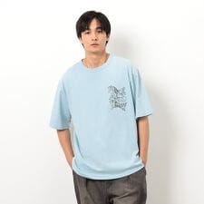 バック＆胸刺繍ウェーブロゴ半袖Ｔシャツ