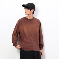 スプレー加工×ロゴ刺繍長袖Ｔシャツ
