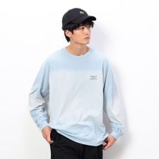 スプレー加工×ロゴ刺繍長袖Ｔシャツ