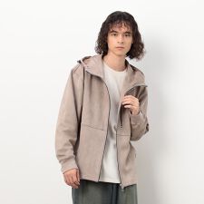 パープル＆イエロー(Purple & Yellow)のカットスエードダンボール ブルゾン