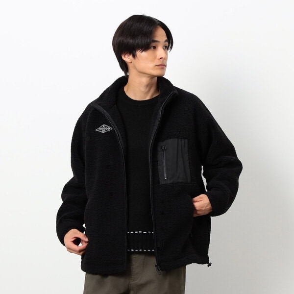 ボアフリースブルゾン | パープル＆イエロー(Purple & Yellow