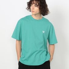 ハートロゴ刺繍 半袖Tシャツ
