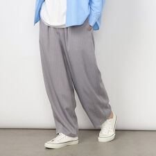 ストライプ ワイドテーパードパンツ