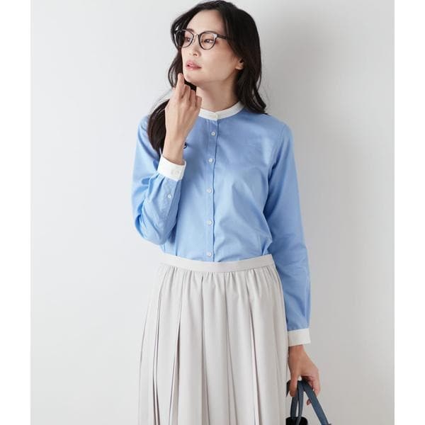 NEWYORKER L-SIZE / ニューヨーカー エルサイズ ドットドビー クレリックカラーシャツ NEWYORKER L-SIZE｜【L】ドットドビー クレリックカラーシャツ