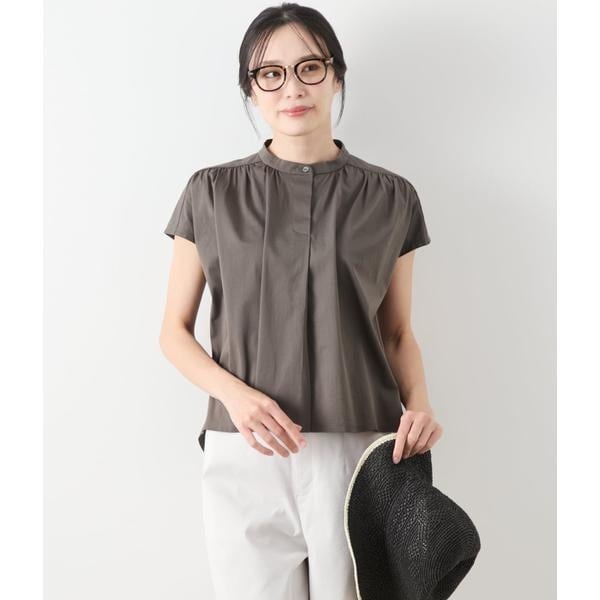 ニューヨーカー（NEWYORKER）/コットンナイロントリコット スタンドカラープルオーバー コットンナイロントリコット スタンドカラープルオーバー