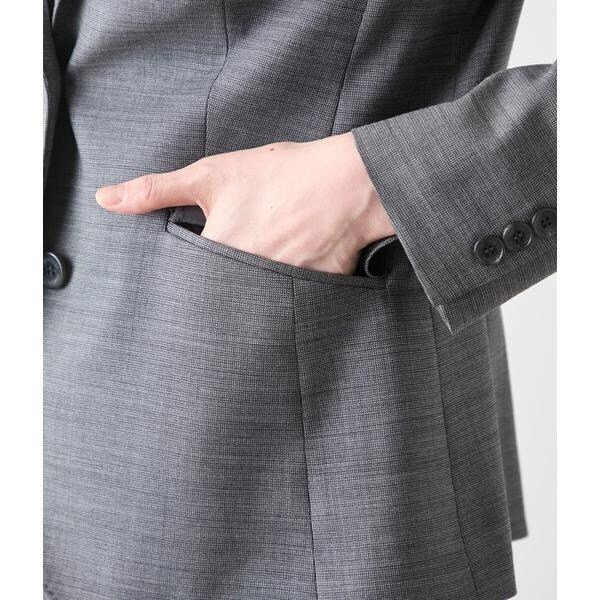 ウールシルクピンヘッド ノッチドラペル2釦ジャケット