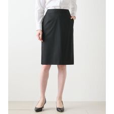【ウォッシャブル】2WAYストレッチツイル ストレートスカート
