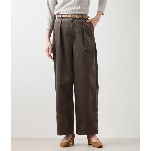 NEWYORKER ニューヨーカー　レディース　ワイド　パンツ　リネンブレンド 1103720255133526402001
