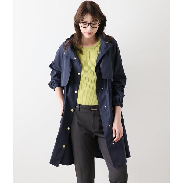 【高級】Leilian レリアン　ダブル　ロングコート　ネイビー 9 美品 レリアン Leilian コート （ネイビー） - ファッション通販