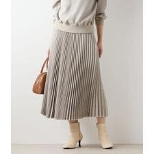 フェイクスエード アコーディオンプリーツスカート