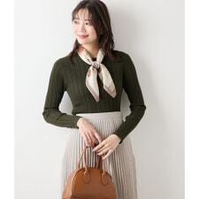 【手洗い可能】ウォッシャブルウール ランダムリブプルオーバー