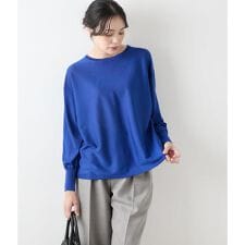 【手洗い可能】ハイツイストシルクレーヨン天竺 フレアニットプルオーバ