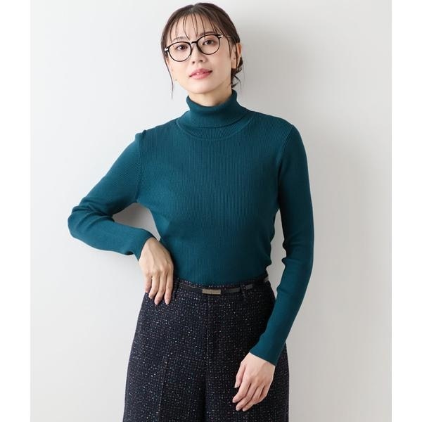 ニューヨーカー（NEWYORKER）/【手洗い可能】レーヨンポリストレッチ リブタートルネックプルオーバー 手洗い可能】レーヨンポリストレッチ リブタートルネックプルオーバー