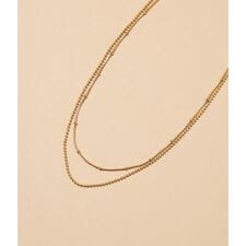 2連チェーンネックレス