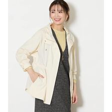 【撥水・ウォッシャブル】ライトタフタ フーデットアウター