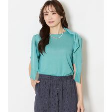 ヴィスコースポリエステル 5分袖プルオーバー