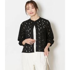リーフモチーフラッセルレース ブラウスジャケット