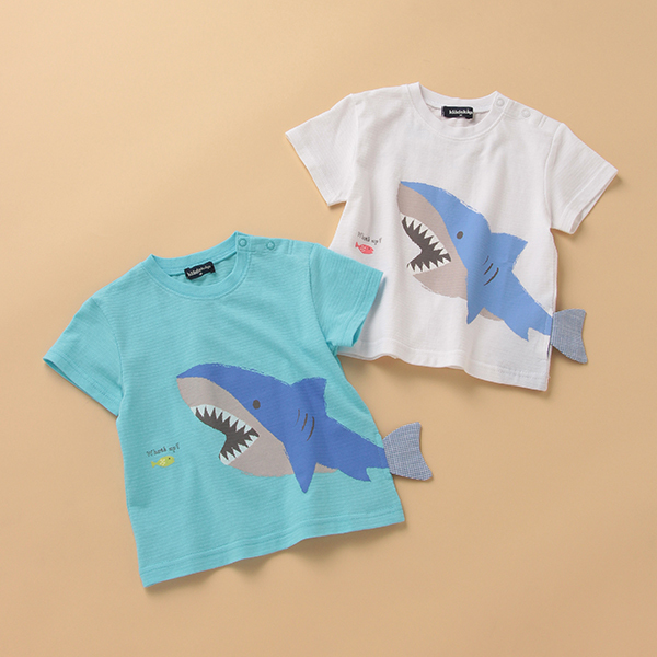 サメ半袖Tシャツ | クレードスコープ(kladskap) | 5312227