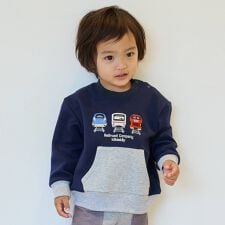 クレードスコープ(kladskap)の正面電車配色トレーナー