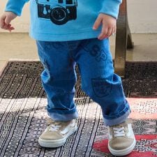 マルチプリントロング丈ストレートパンツ