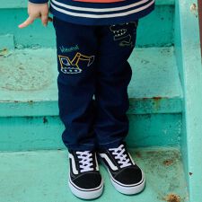 恐竜と重機ロング丈ストレートパンツ