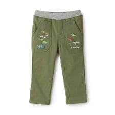 恐竜裾折り返しロング丈ストレートパンツ