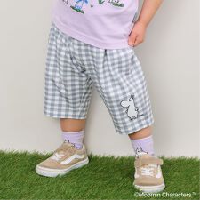 【MOOMIN】チェック6分丈レギパン