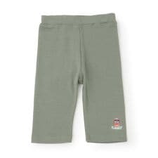 車ワンポイント刺しゅう6分丈レギパン