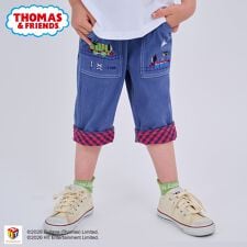 【トーマス】裾裏チェック6分丈パンツ