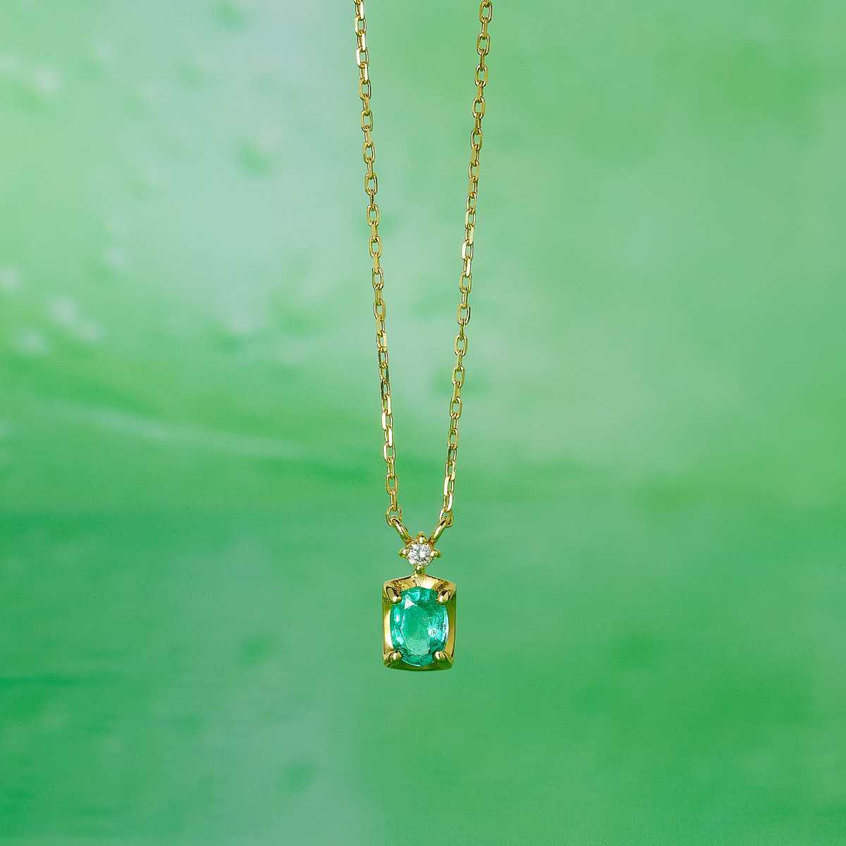 ヴァンドーム青山 ネックレス K18YG エメラルド K18YG エメラルド ネックレス | ヴイエー ヴァンドーム青山(va vendome