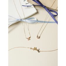 K10YG ねこ オッドアイ ネックレス【Me&Cats寄付対象商品】